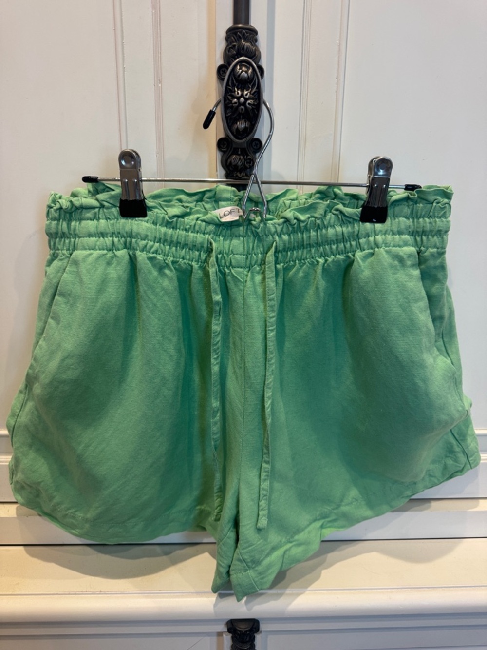 LOFT Mint Green Drawstring Paperbag Waist Shorts